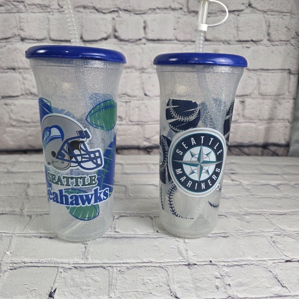 Seattle Seahawks And Mariners Tumblers Set BPA Free